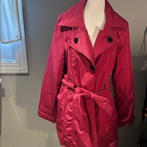 Croft & Barrow Fuchsia Trench Coat